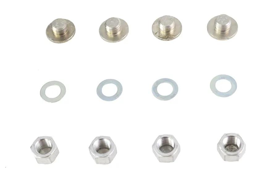 Colony Rocker Shaft End Plug and Cap Nut with Cadmium Finish for Harley Davidson FL Models by Colony