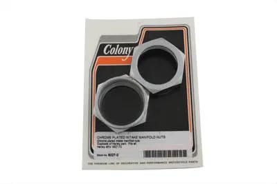 Colony Chrome Manifold Nuts for 1937-1946 Harley Davidson G Side Valve Models by Colony