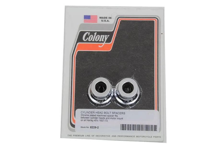 Colony Chrome Top Motor Mount Headbolt Spacer for Harley Davidson G Models by Colony