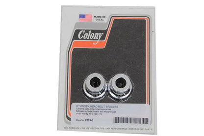 Colony Chrome Top Motor Mount Headbolt Spacer for Harley Davidson G Models by Colony