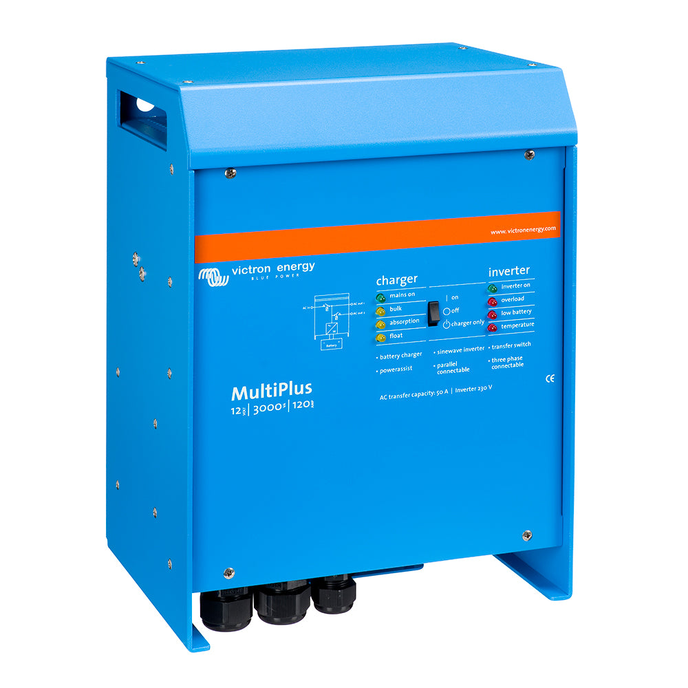 Victron Energy MultiPlus 12VDC Inverter/Charger 3000VA with 120AMP Battery Charging and 50AMP Transfer Switch
