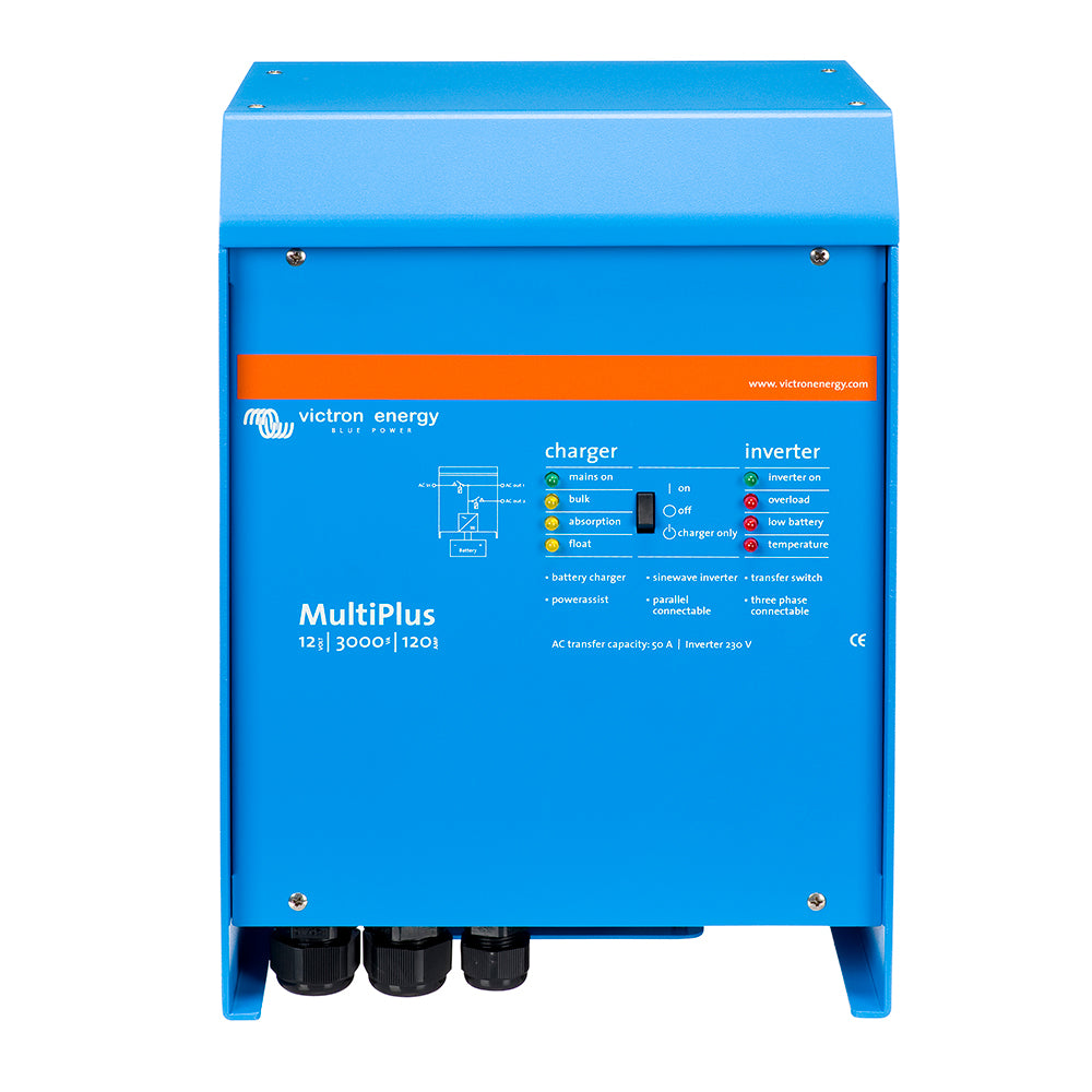 Victron Energy MultiPlus 12VDC Inverter/Charger 3000VA with 120AMP Battery Charging and 50AMP Transfer Switch