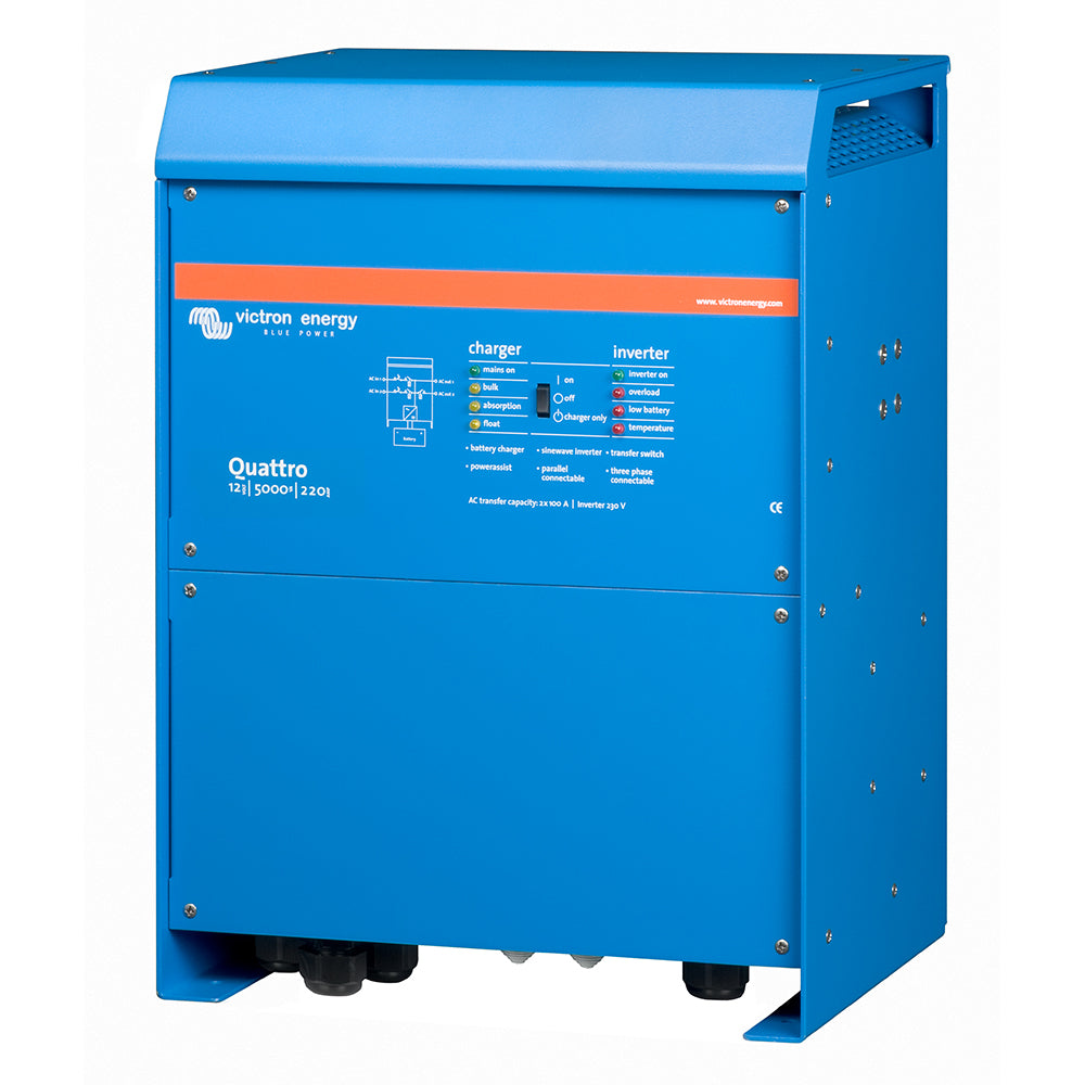 Victron Energy Quattro Inverter/Charger 12 VDC - 5000W with 200AMP Battery Charger and Auto Transfer Switch