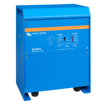 Victron Energy Quattro Inverter/Charger 24V DC – 5000W with Dual 120V AC Inputs and Auto Transfer Switch