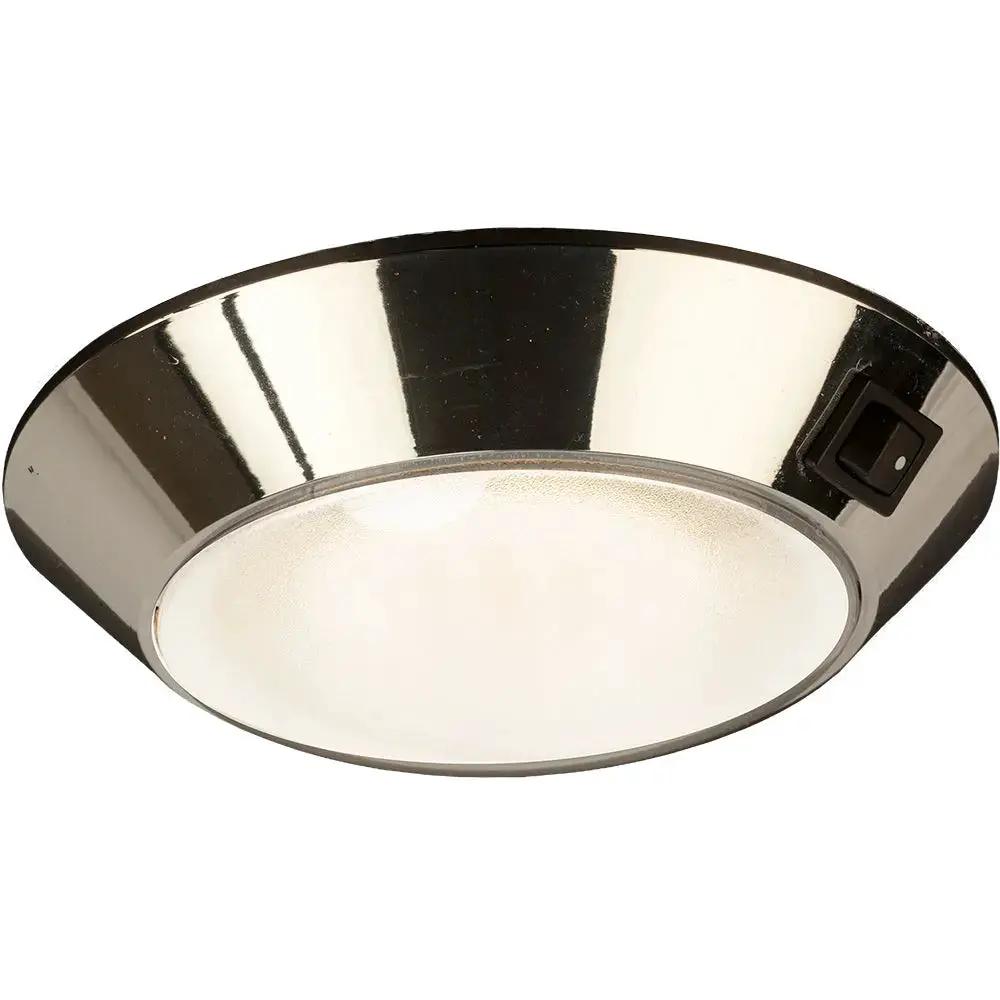 Sea-Dog Chrome Plastic LED Dome Light 4-inch Day/Night with Clear and Red Bulb by Sea-Dog