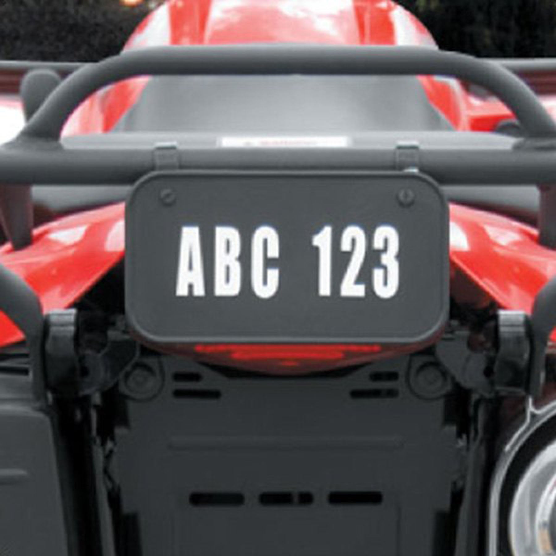 HARDLINE ATV License Plate Black - Part Number 2341B