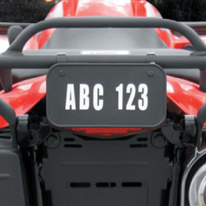 HARDLINE ATV License Plate Black - Part Number 2341B