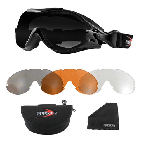 Bobster Phoenix OTG Interchangeable Goggle with 3 Lenses - Model BPX001