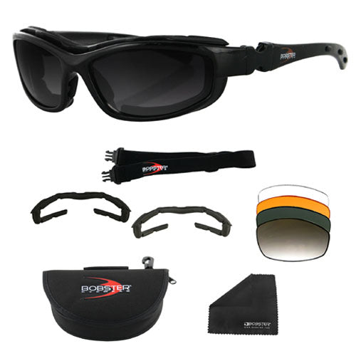 Bobster Road Hog II Convertible Black Frame with 4 Lenses - BRH2001