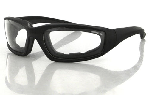 BOBSTER ES214C FoamErz 2 Black Frame Sunglasses with Anti-Fog Clear Lenses, ANSI Z87 Certified
