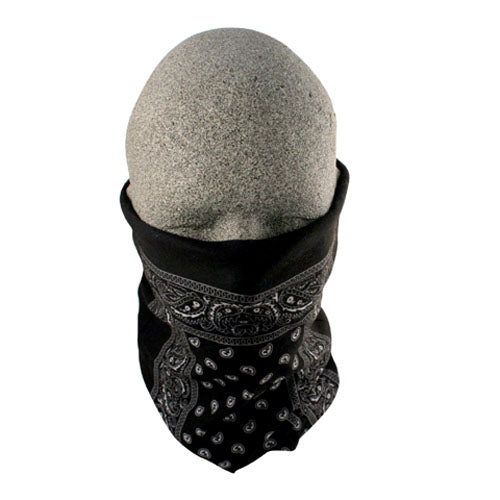 Bobster T101 Motley Tube - 100% Polyester Black Paisley Neck Tube