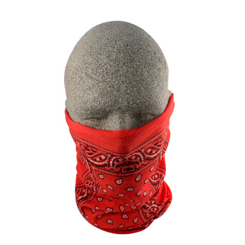 Bobster T106 Motley Tube in Red Paisley - 100% Polyester Neck Gaiter