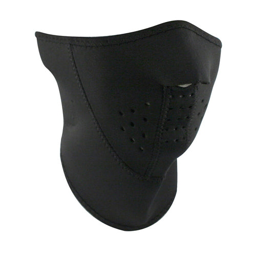 Bobster WNFM114H3 Neoprene Black 3-Panel Half Mask for Motorcycle and Sports Use