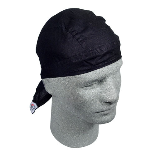 BOBSTER Z114 Flydanna 100% Cotton Solid Black Head Wrap