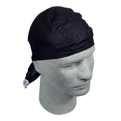 BOBSTER Z114 Flydanna 100% Cotton Solid Black Head Wrap