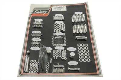 Colony Cadmium Stock Style Hardware Kit for Cast Ironheads - Fits 1936-1939 Harley Davidson UL by Colony