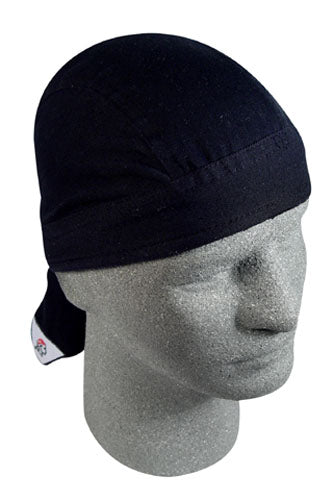 Bobster Road Hog Flydanna, 100% Cotton Solid Black - Comfortable Head Wrap for Motorcycle Riders