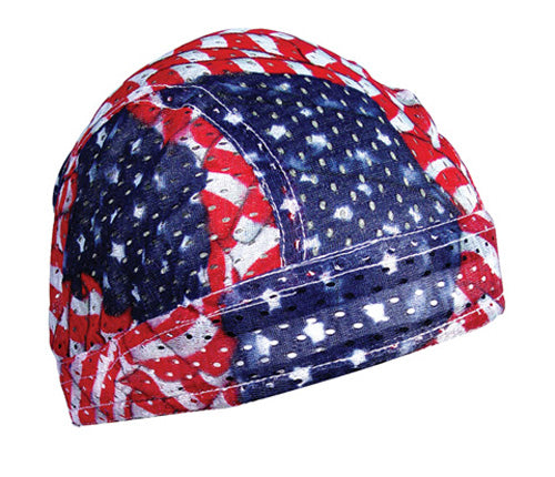Bobster ZX265 Vented Flydanna - 100% Polyester Mesh Wavy American Flag Design