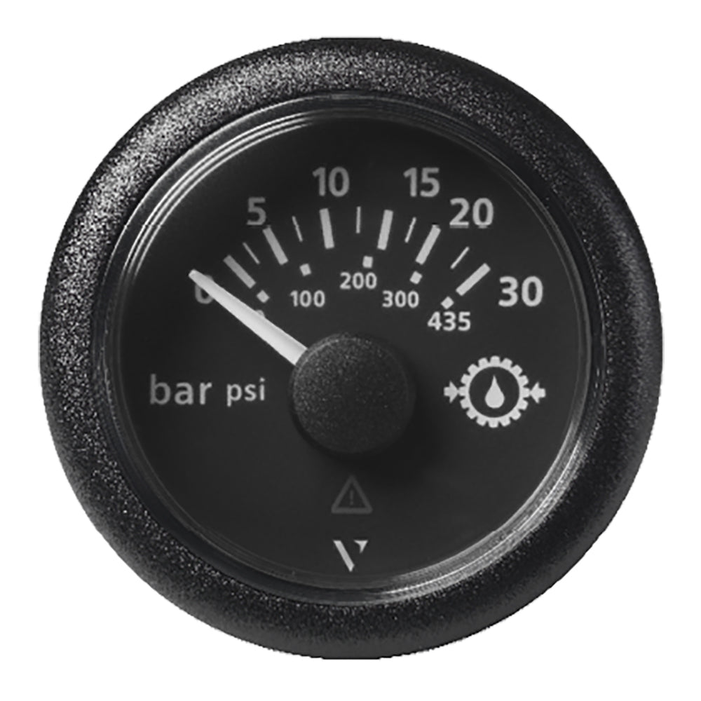 Veratron 52mm ViewLine Transmission Oil Pressure Gauge A2C59514141 - Black Dial with Round Bezel