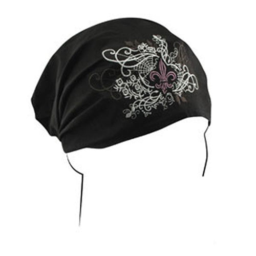 Bobster Highway Honey&reg; Cotton Headwrap, Fleur de Lis Design (Part Number: HBHH03)
