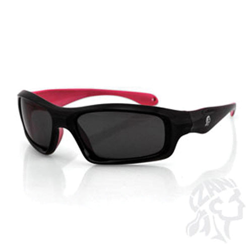 Bobster EZSE002 Seattle Sunglasses with Black/Pink Frame and Smoked Lens