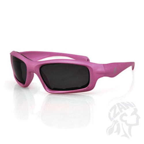 Bobster EZSE003 Seattle Sunglasses with Crystal Silver Frame and Smoked Lenses