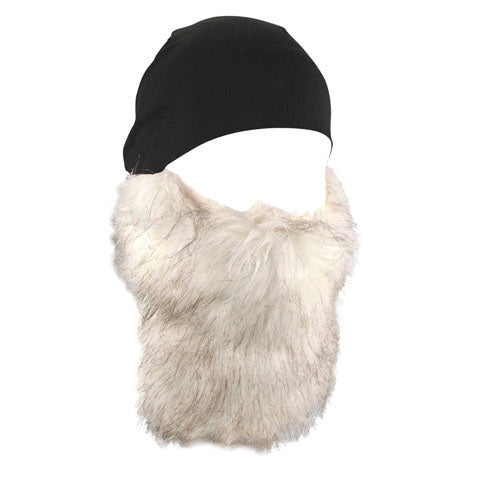 Bobster WHLB114 Skull Cap with Detachable White Beard, Black