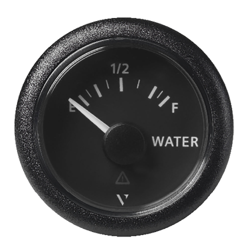Veratron ViewLine Fresh Water Gauge, Resistive Empty/Full, Black Dial with Round Bezel, Part Number A2C59514099