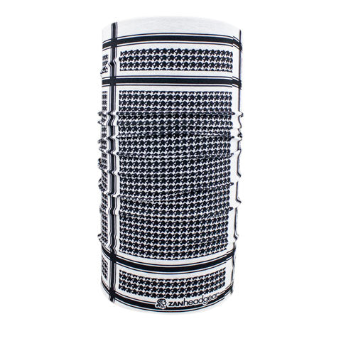 Bobster T235BW Motley Tube – Polyester Houndstooth Pattern in Black & White