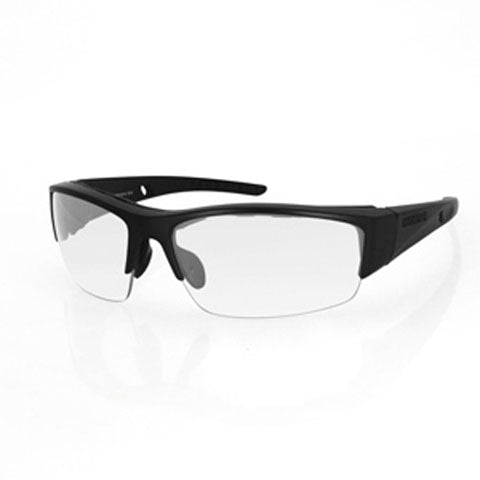 Bobster RYVAL 2 Matte Black Sunglasses with Anti-Fog Clear Lens – ANSI Z87 Safety Certification