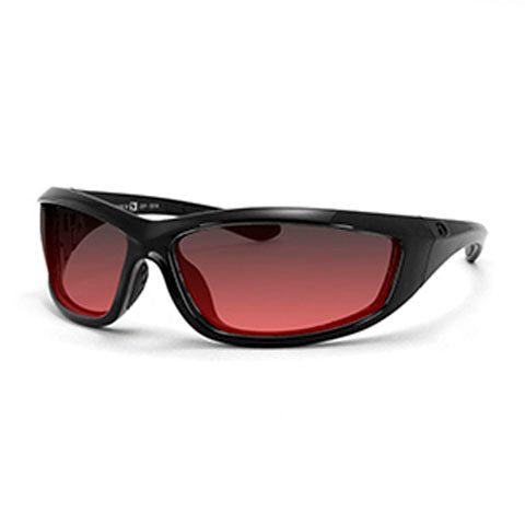 Bobster ECHA001R Black Frame Charger Sunglasses with Anti-Fog Rose Lenses