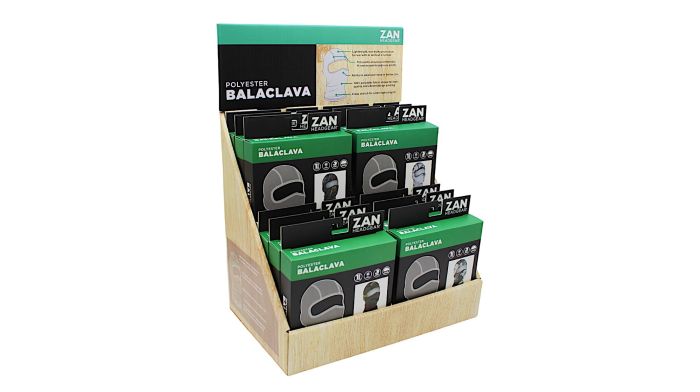 Bobster ZAN Polyester Balaclava Display Set - Camouflage, 12 Pieces