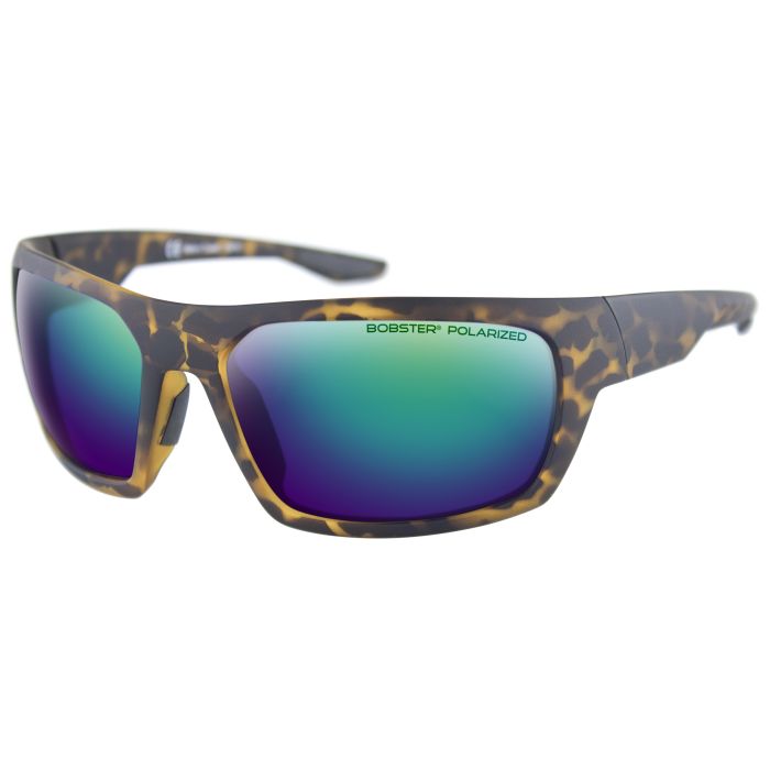 Bobster Trout Sunglasses Matte Brown Tortoise Frame with Smoked Polarized Lenses