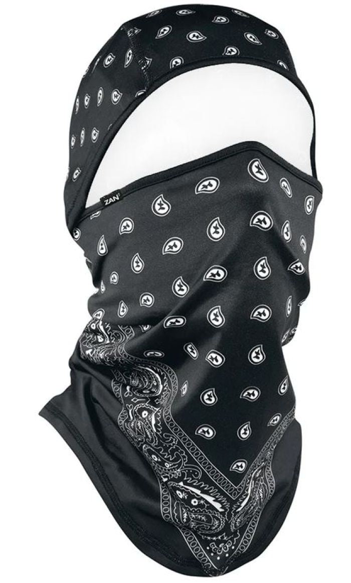 Bobster WB4L101 ZAN Convertible Balaclava SportFlex UPF50+ in Black Paisley
