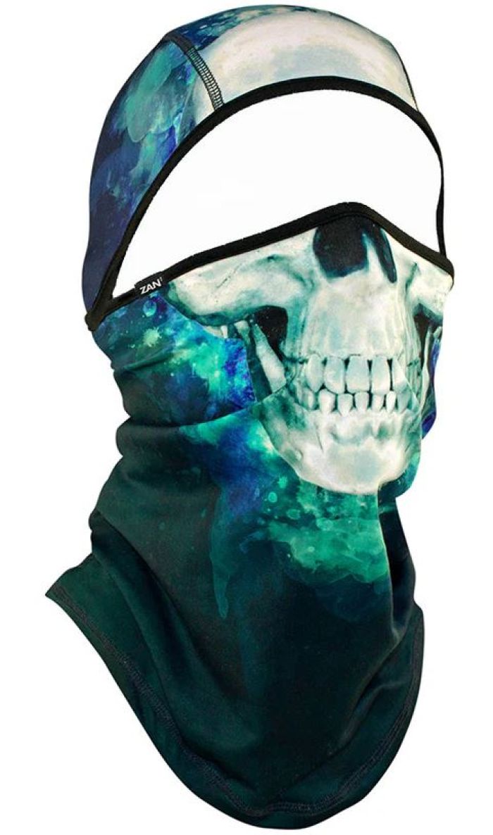Bobster WB4L414 ZAN Convertible Balaclava SportFlex UPF50+ Series with Paint Skull Design