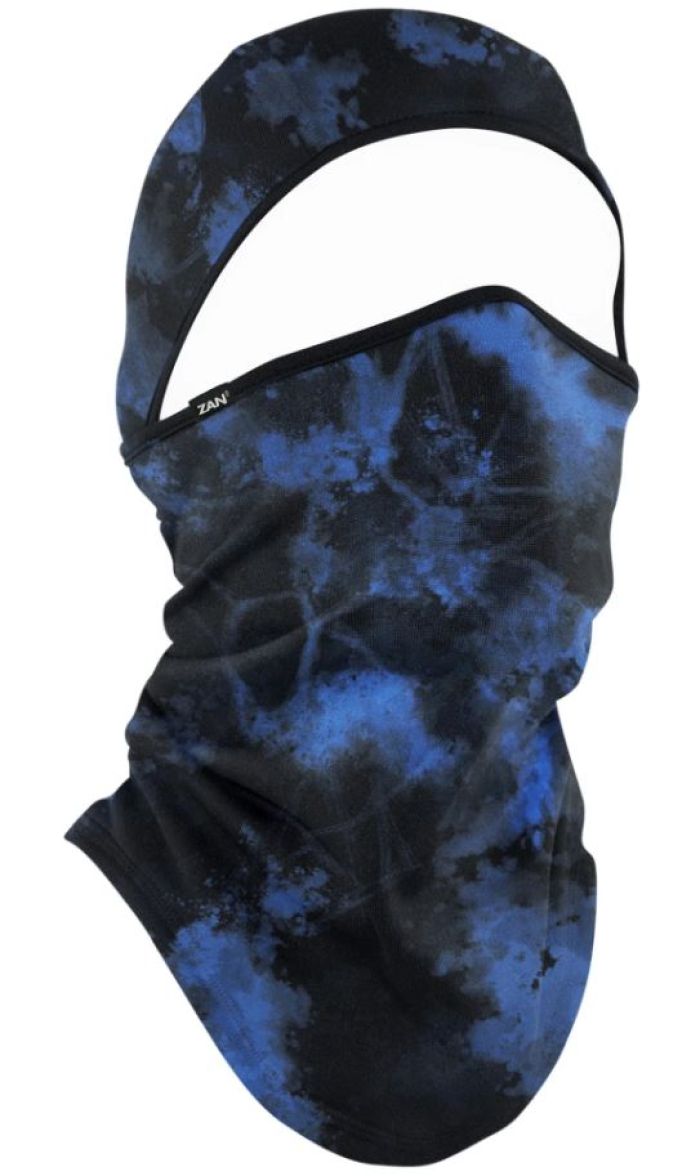 Bobster WB4L775 ZAN Convertible Balaclava SportFlex UPF50+ Black & Blue Tie-Dye