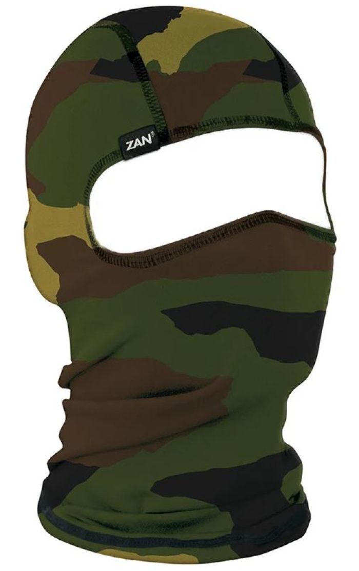 Bobster WBP118 ZAN Polyester Balaclava Woodland Camo for Tactical and Outdoor Activities