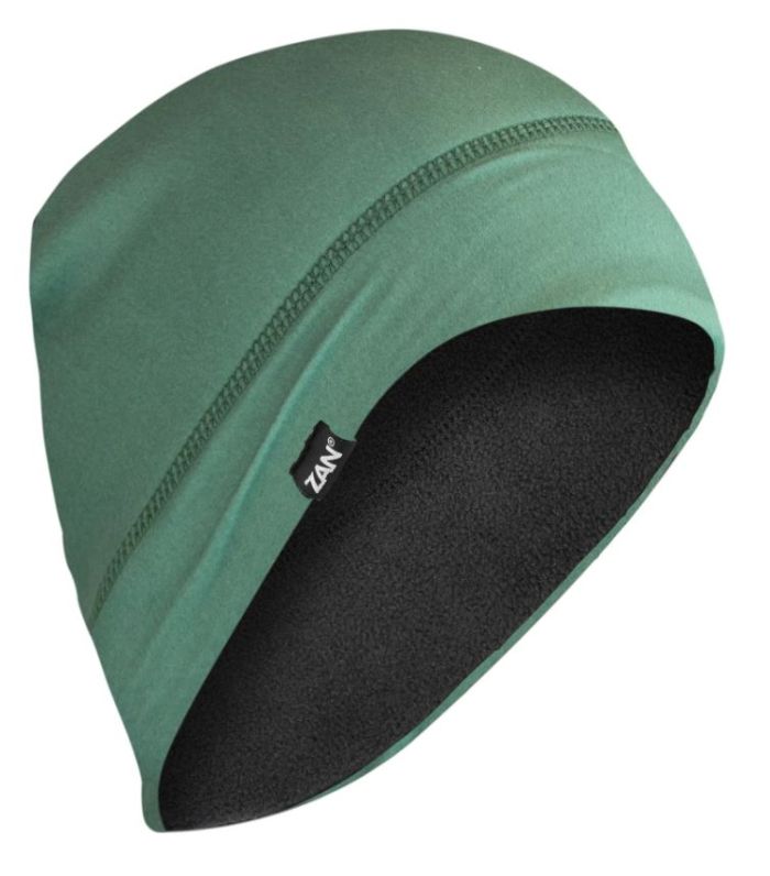 Bobster WHLF285 Zan Helmet Liner / Beanie SportFlex UPF50+ Fleece Lined Green