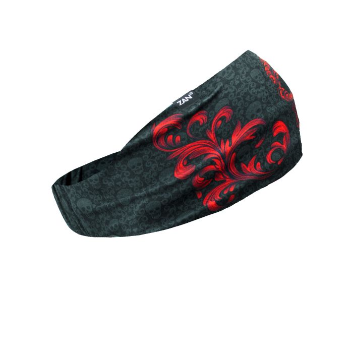 Bobster HBE126 ZAN Headband with Elastic Sportflex Series Scrolls & Bones