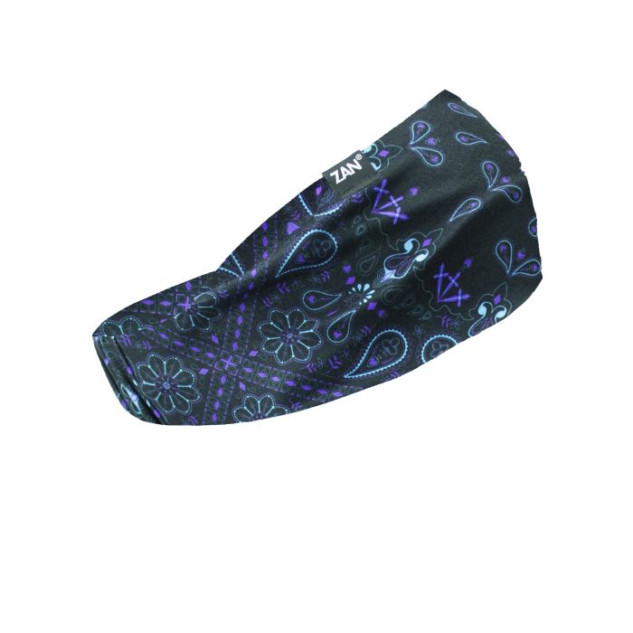Bobster HBE162 ZAN Headband with Elastic SportFlex Series in Purple Paisley