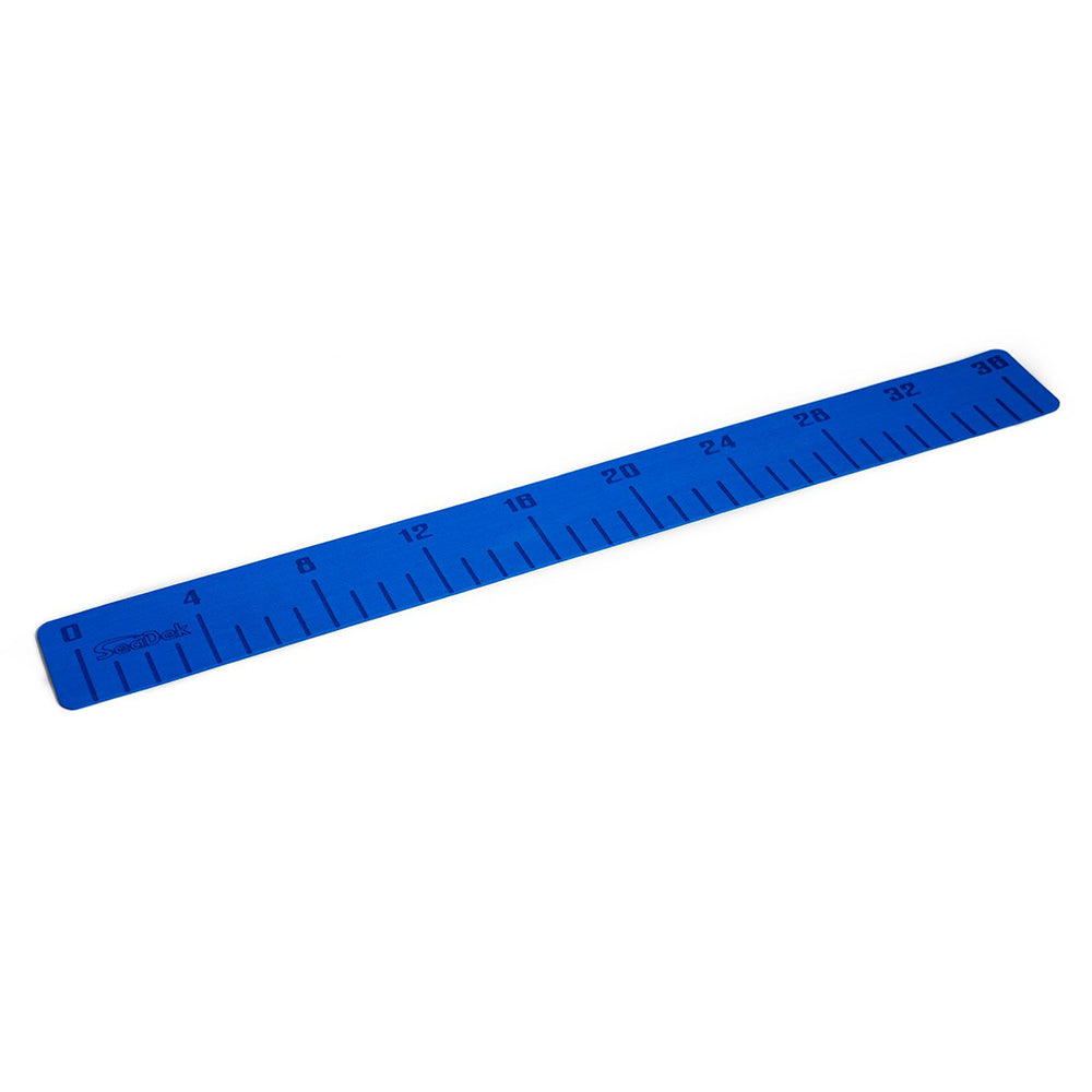 SeaDek 36-inch Fish Ruler in Bimini Blue with SeaDek Logo for Marine and Fishing Applications