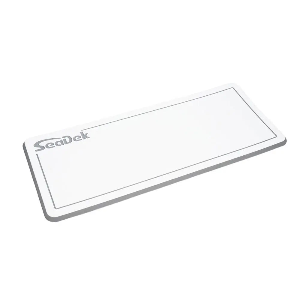 SeaDek Small Helm Pad - White/Storm Grey with SeaDek Logo for Enhanced Comfort and Protection