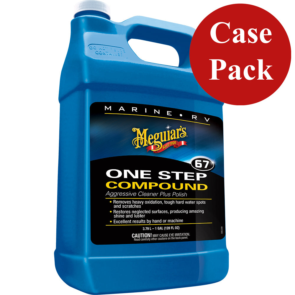 Meguiar's Marine One-Step Compound - 1 Gallon (Case of 4) for Gel Coat and Fiberglass Restoration