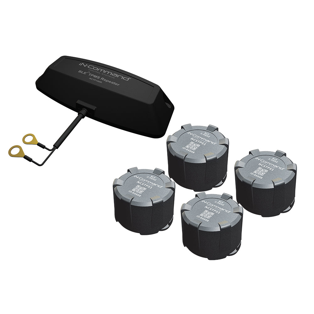 iN-Command Control Systems NCTP100 Tire Pressure Monitoring System with 4 Sensors and Bluetooth Repeater