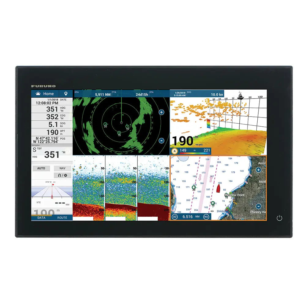 Furuno NavNet TZtouch3 16-Inch Multi-Function Display with 1kW Dual Channel CHIRP Sounder and Internal GPS