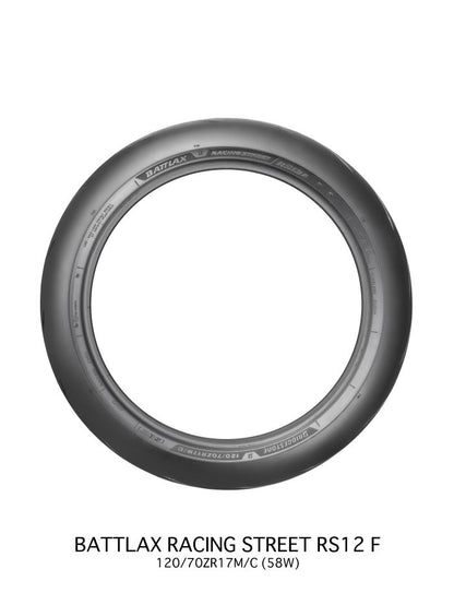 Bridgestone Battlax Racing Street RS12F 120/70ZR17M/C Tire for High-Performance Motorcycles