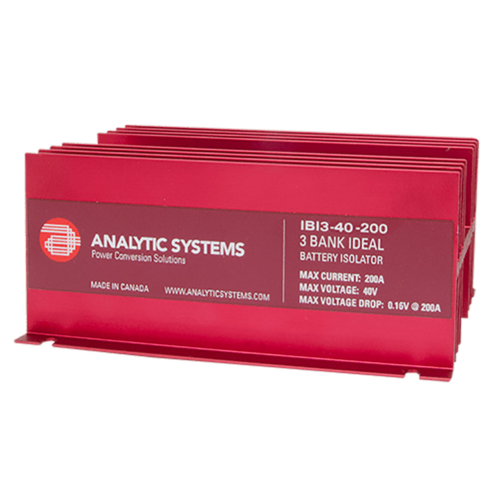 Analytic Systems 200A, 40V 3-Bank Ideal Battery Isolator (Part No. IBI3-40-200)