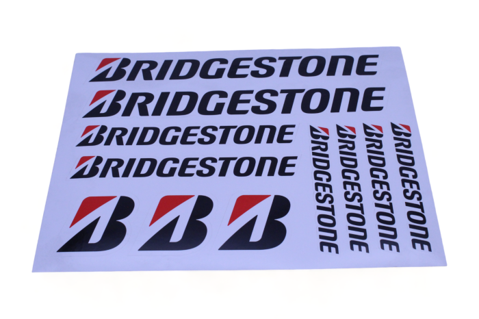 Bridgestone Sticker Sheet 11" x 8.5" with 11 Stickers - Durable and Versatile