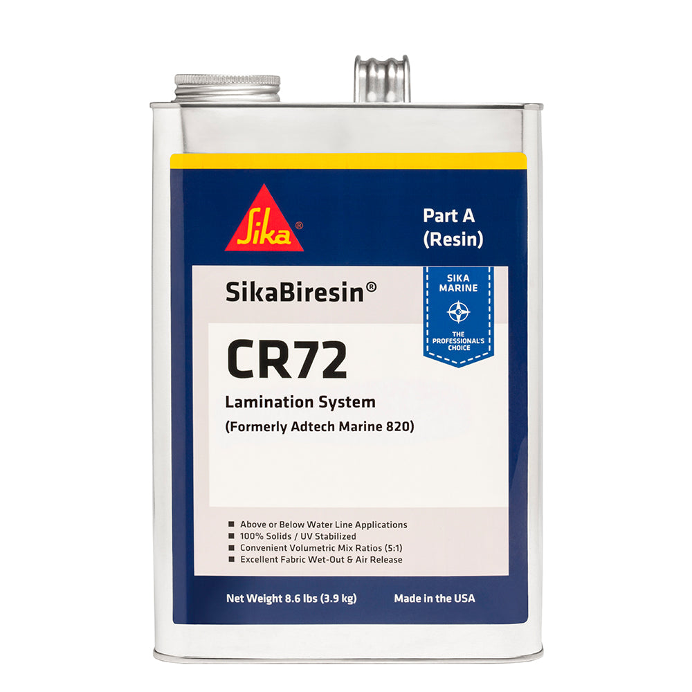 Sika Biresin CR72 Pale Amber Epoxy Resin - 1 Gallon for Marine and Industrial Applications