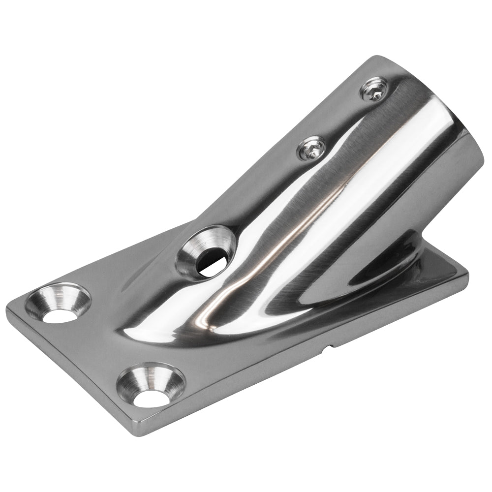 Sea-Dog Rail Base Fitting Rectangular Base 30 Series in 316 Stainless Steel, 7/8" OD